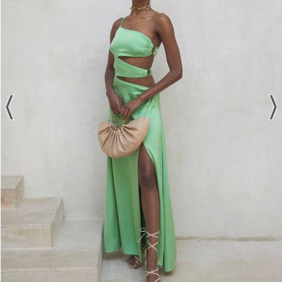 green emerald velvet dress SERITA DRESS